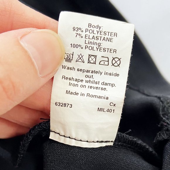 River Island X ASOS Black Caged Cut-Out Party Mini Skater Mini Dress M - Picture 8 of 12